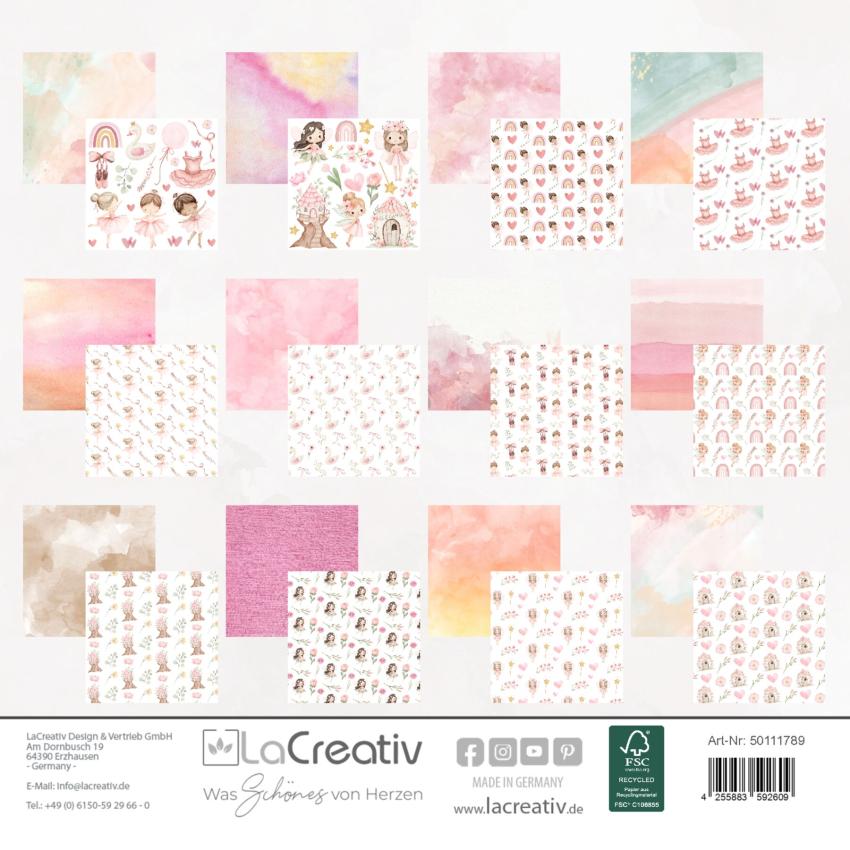 LaCreativ - Designpapier "Feen und Ballerinas" Paper Pack 6x6" - 24 Bogen