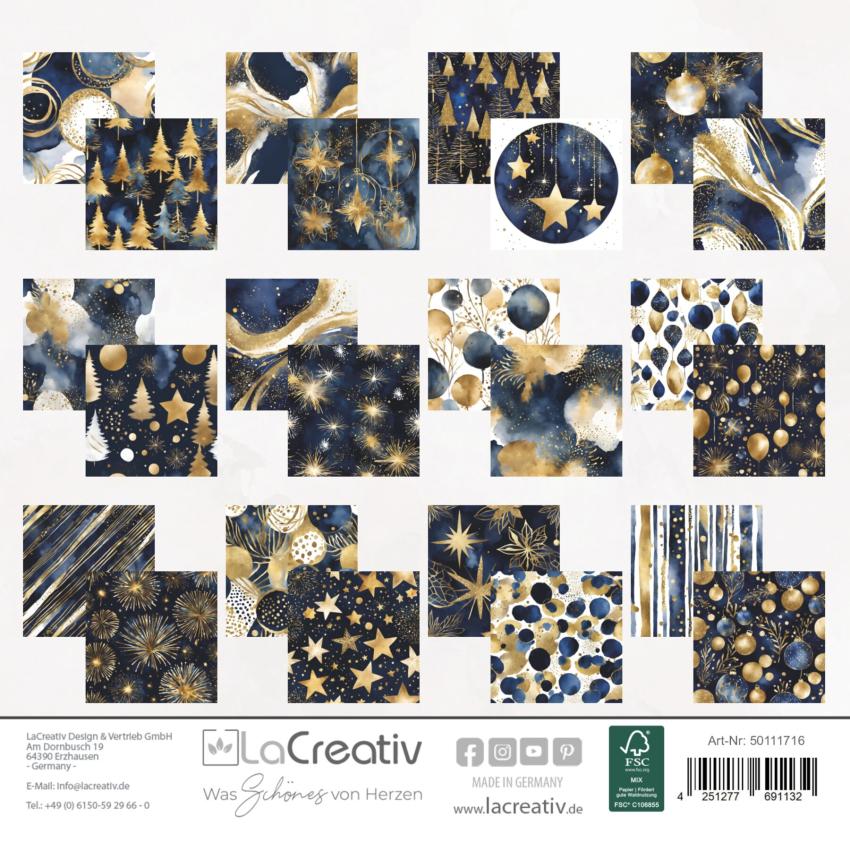 LaCreativ - Designpapier "Funkelnde Winternächte" Paper Pack 6x6" - 24 Bogen