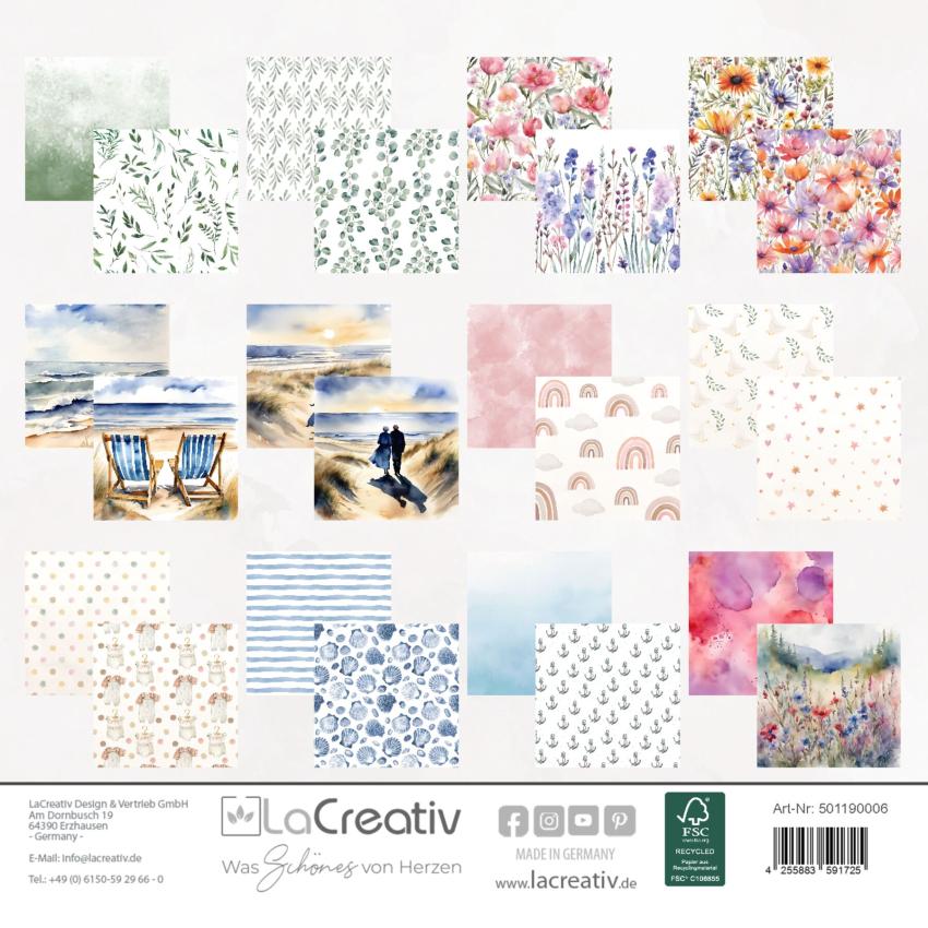Gratis ab 80 € - Designpapier "Gratis Frühlingsmix 2026" Paper Pack 6x6" - 24 Bogen