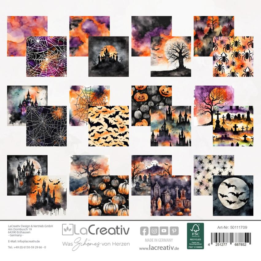 LaCreativ - Designpapier "Gruselige Halloween" Paper Pack 6x6" - 24 Bogen