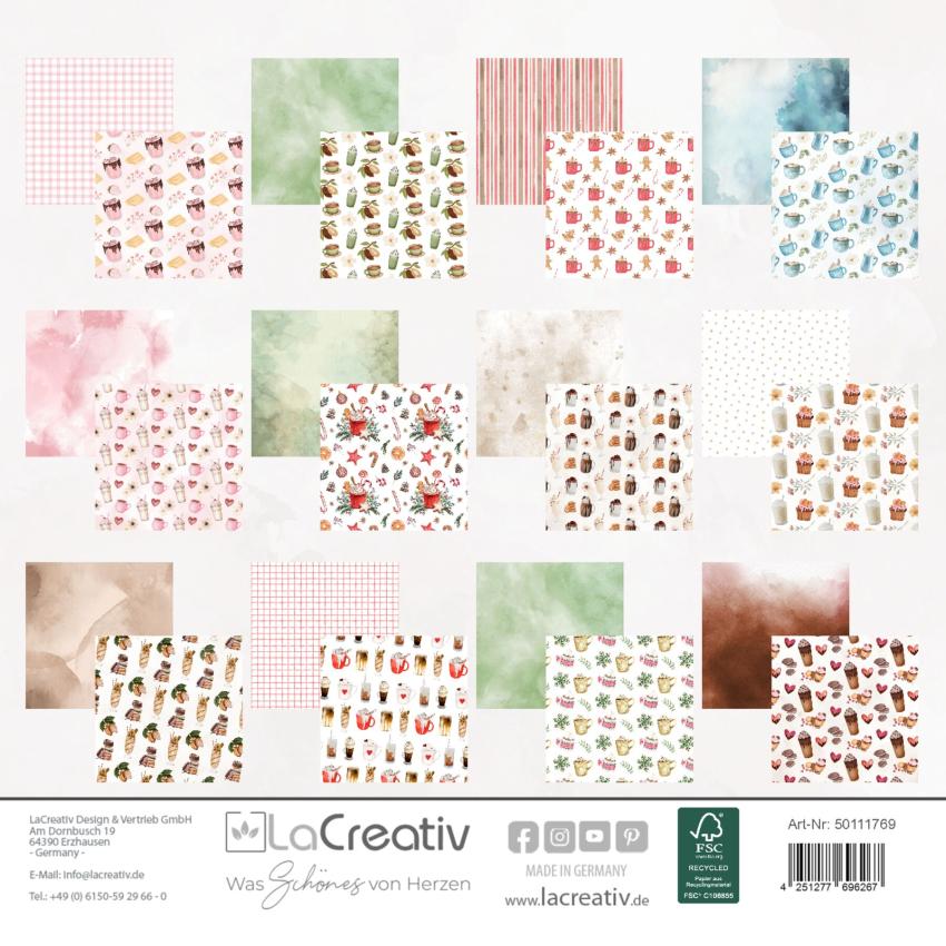 LaCreativ - Designpapier "Kakaoliebe" Paper Pack 6x6" - 24 Bogen
