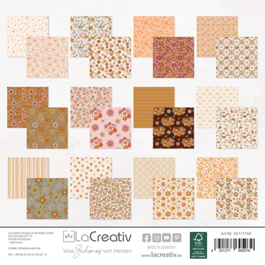 LaCreativ - Designpapier "Summer of Love" Paper Pack 6x6" - 24 Bogen