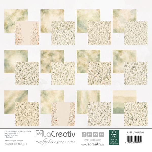 LaCreativ - Designpapier "Trockenblumen" Paper Pack 6x6" - 24 Bogen