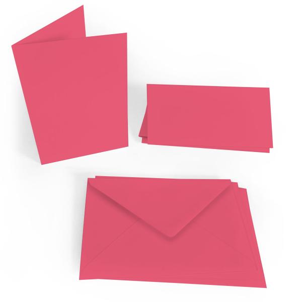 Faltkarte mit Briefumschlag DIN A5 in fuchsia