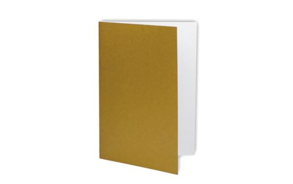 Faltkarte DIN A6 mit Briefumschlag DIN C6 in gold