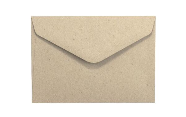 Briefumschlag C6 krat grau (runde Lasche)