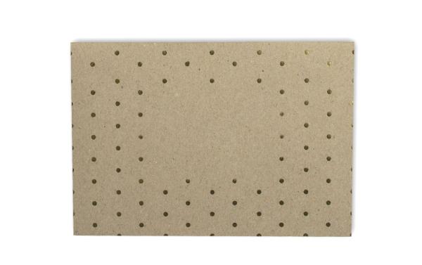 Briefumschlag DIN C6 110g/m² oF Nassklebung in kraft grau + goldene punkte