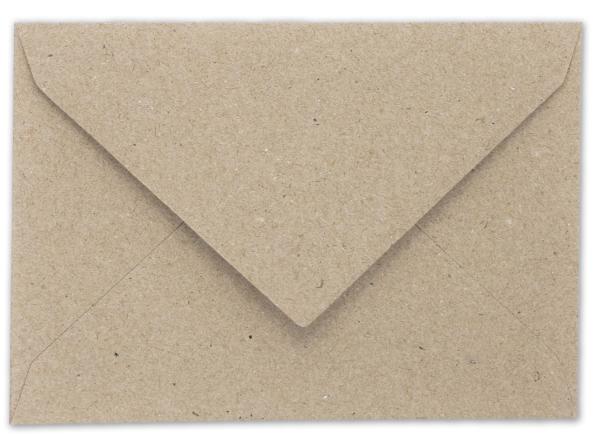 Briefumschläge - Briefhüllen in kraft grau, DIN A5 100g/m² oF, Nassklebung
