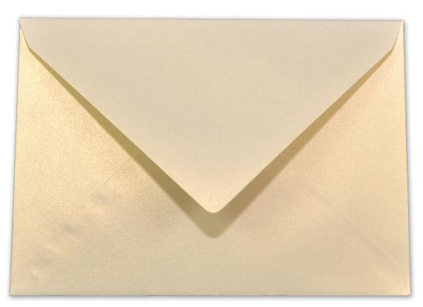 Briefumschlag DIN C6 120g/m² oF Nassklebung in metallic ivory