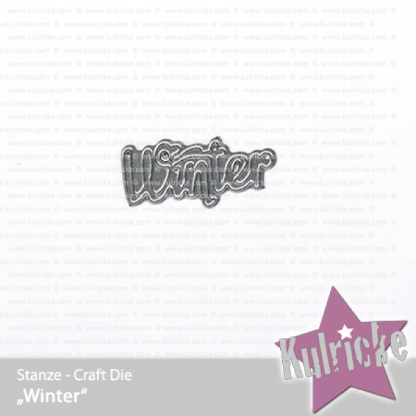 Kulricke Stanzschablone "Winter" Craft Die | Wortstanze | Stanze