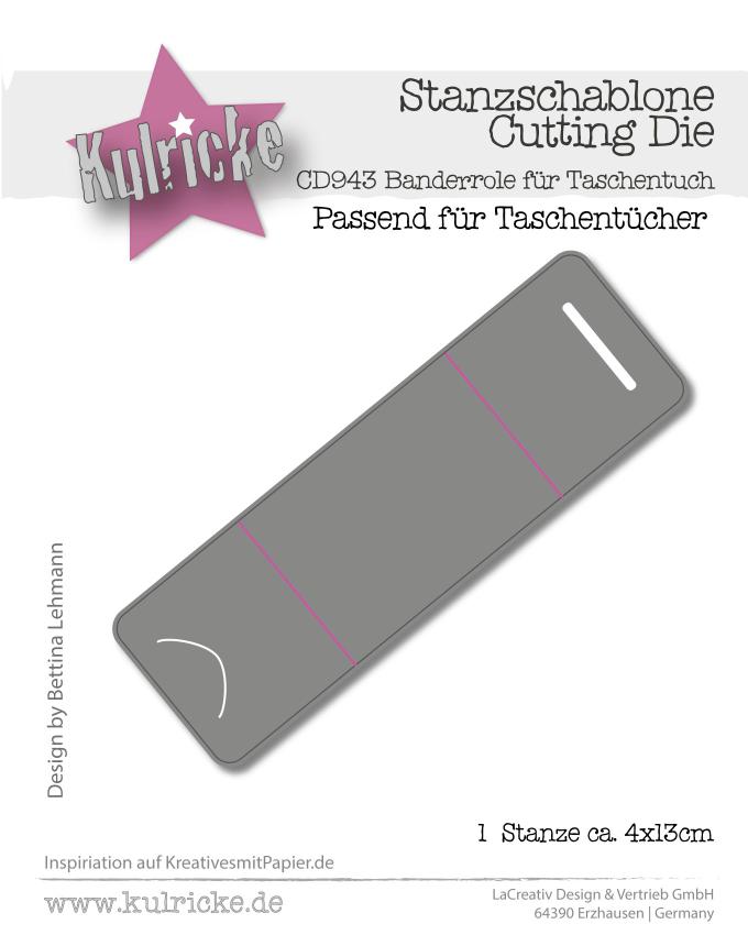 Kulricke Stanzschablone "Banderrole für Taschentuch" Craft Die 