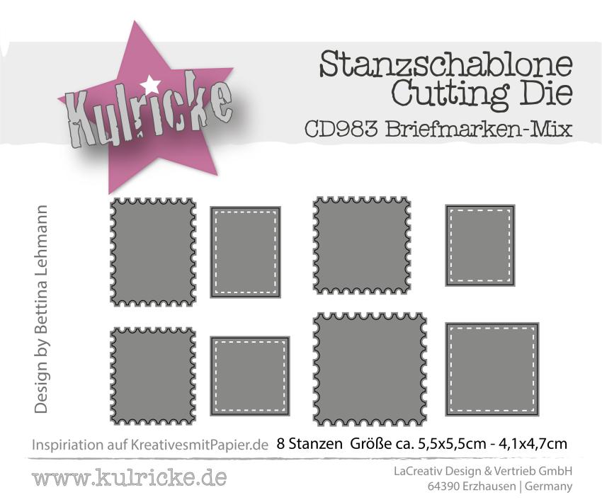 Kulricke Stanzschablone "Briefmarken Mix" Craft Die 