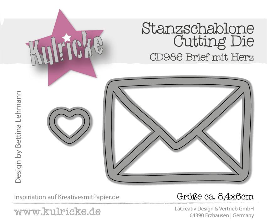 Kulricke Stanzschablone "Brief mit Herz" Craft Die 