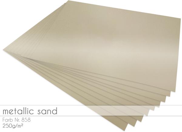 Scrapbooking-/ Bastelpapier 250g/m² DIN A3 in metallic-sand