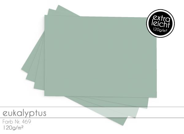 Tonkarton - Tonpapier DIN A4 120g/m² - 25 Bogen in eukalyptus