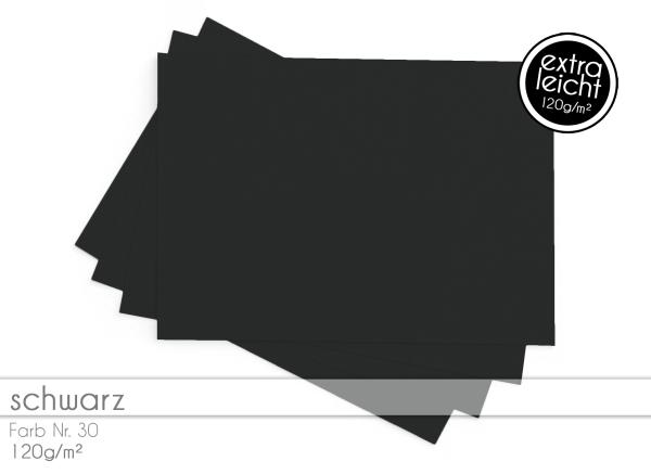 Tonkarton - Tonpapier DIN A4 120g/m² - 25 Bogen in schwarz