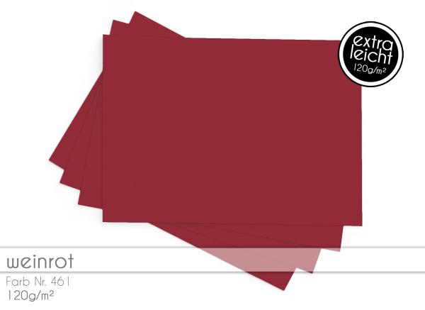 Tonkarton - Tonpapier DIN A4 120g/m² - 25 Bogen in weinrot