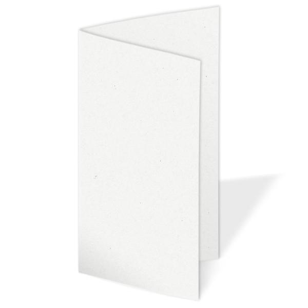 Faltkarte DIN Lang  220g/m²  in puderweiss