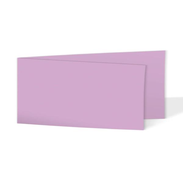 Faltkarte DIN Lang quer 220g/m²  in lavendel