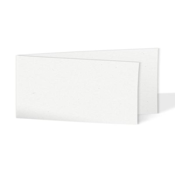 Faltkarte DIN Lang quer 220g/m²  in puderweiss