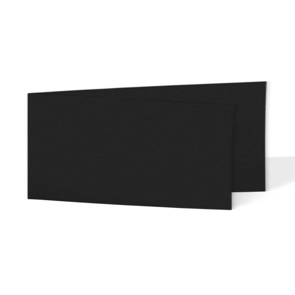 Faltkarte DIN Lang quer 240g/m²  in schwarz