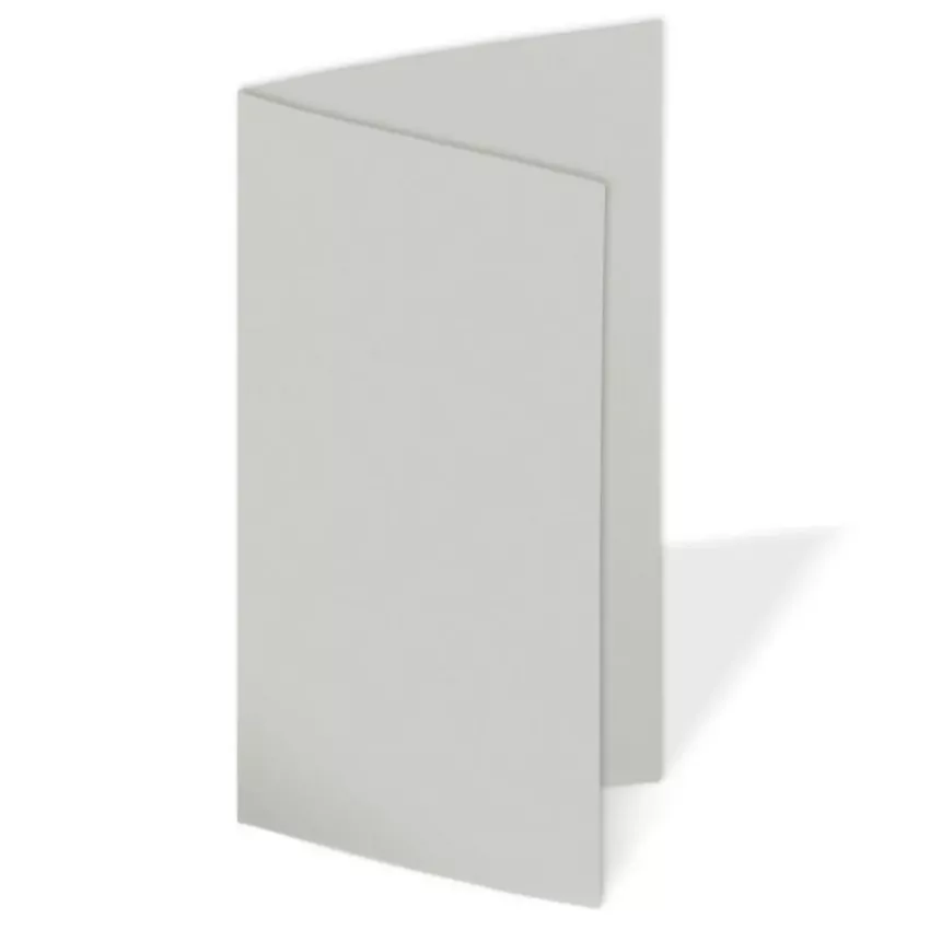 Faltkarte DIN Lang  220g/m²  in seidengrau