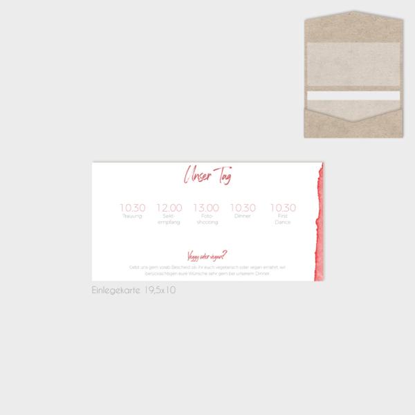 Einlegekarten-Bundle "Watercolor-Brush | Rot" DIN Lang