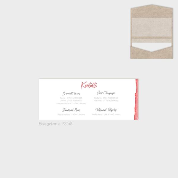 Einlegekarten-Bundle "Watercolor-Brush | Rot" DIN Lang