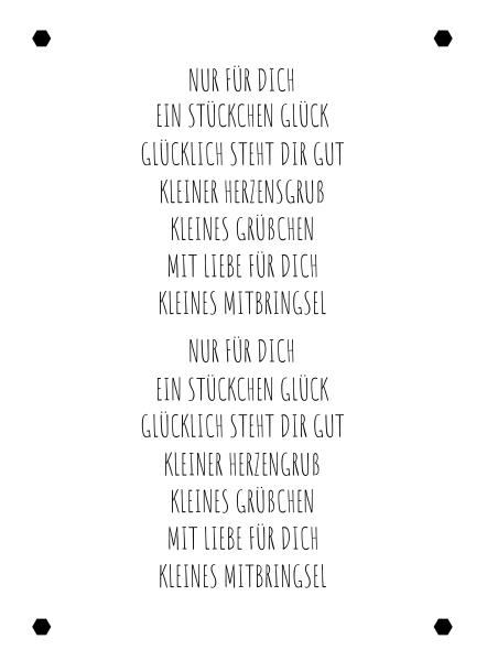 Kulricke Designpapier - "Nur für dich A7" Label Papier A7