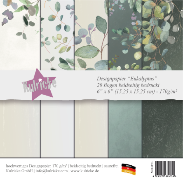 Designpapier Eukalyptus