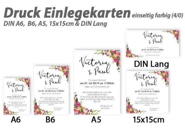 Druck Einlegekarte  DIN A6, DIN B6, DIN Lang, 15x15, DIN A5 beidseitig farbig (4/4)