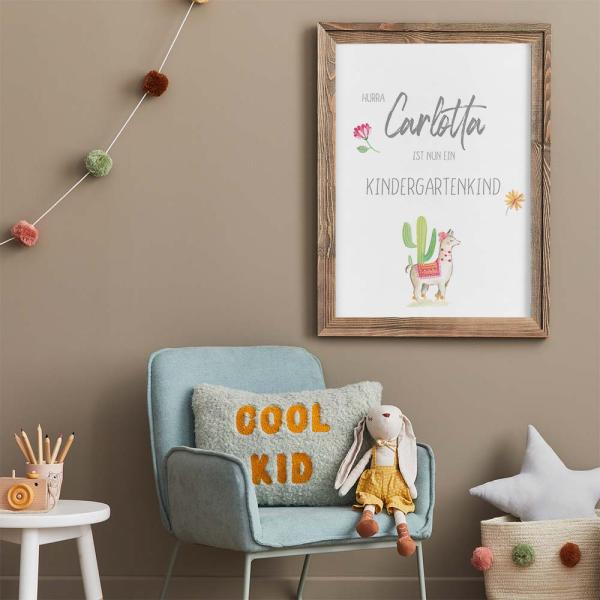Kita-Kind-Poster "Lama" | Einschulung | Meilensteintafel | Geschenk 1. Geburtstag | Personalisiertes Geschenk