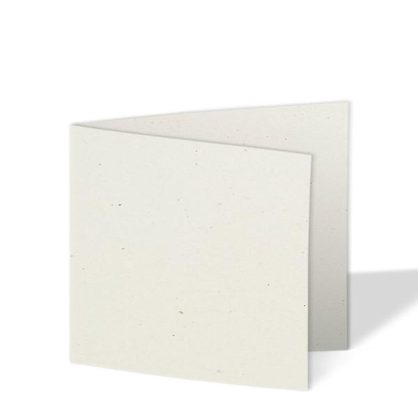 Doppelkarte - Faltkarte quadratisch 15x15cm, 250g/m² in recycling wollweiss