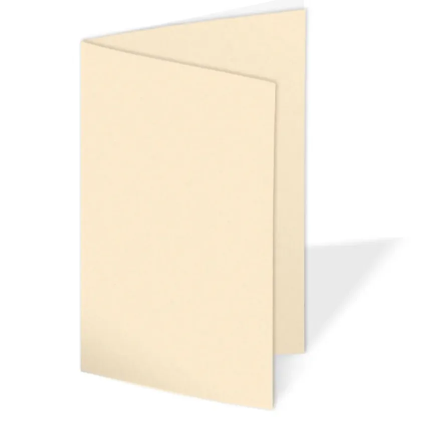 Faltkarte 240g/m² DIN A7 in creme
