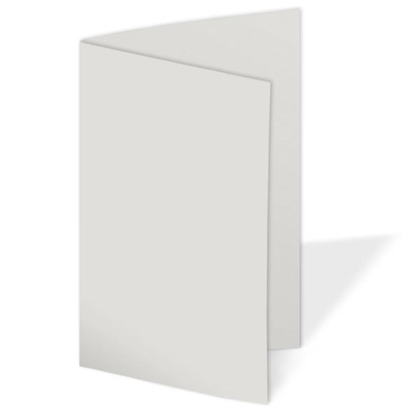 Doppelkarte - Faltkarte blanko 240g/m² DIN A6 in lichtgrau