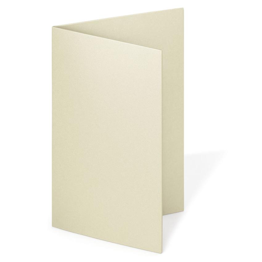 Doppelkarte - Faltkarte 250g/m² DIN A5 in metallic-ivory
