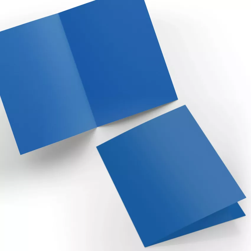 Doppelkarte - Faltkarte 240g/m² DIN A6 in blau
