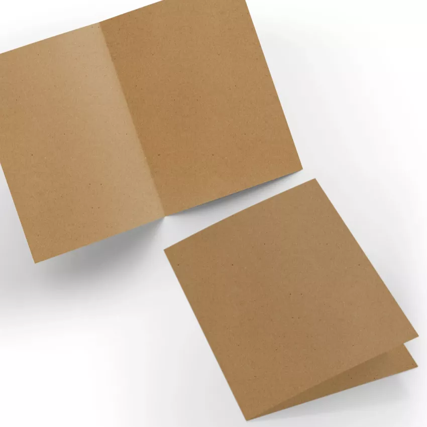 Doppelkarte - Faltkarte 220g/m² DIN A6 in kraft braun