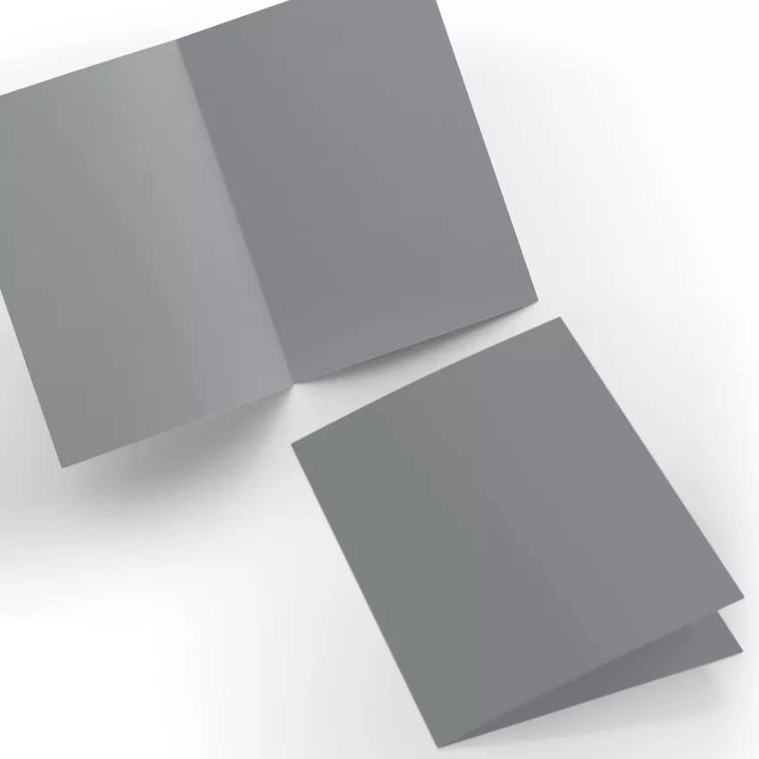 Doppelkarte - Faltkarte blanko 240g/m² DIN A6 in steingrau