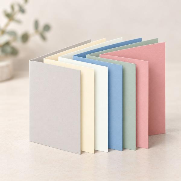 Sortiment "Lieblingsfarben" 30x Faltkarten in 6 Farben DIN A6 - farbig sortiert