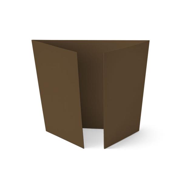 Altarfalz-Karte quadratisch (14,8x14,8cm) 220g/m² in braun
