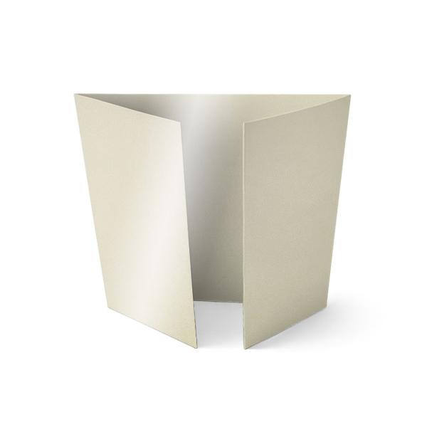 Altarfalz-Karte quadratisch (14,8x14,8cm) 240g/m² in metallic ivory