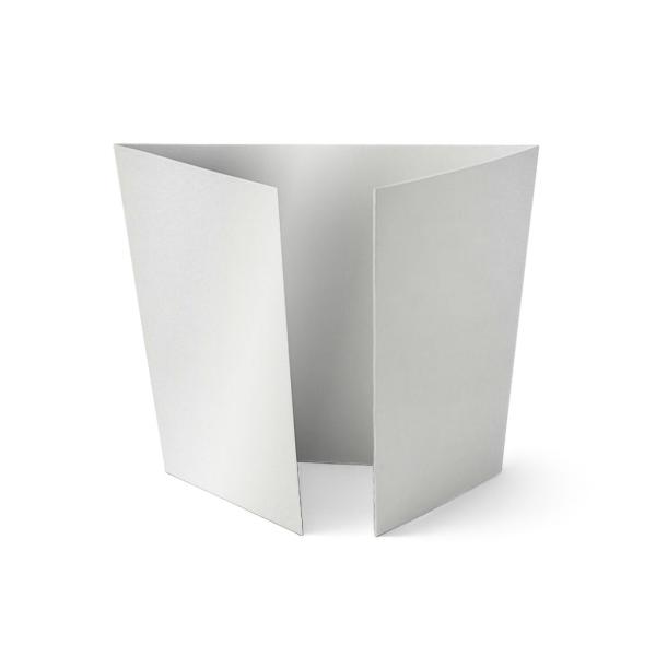 Altarfalz-Karte quadratisch (14,8x14,8cm) 240g/m² in metallic anthrazit