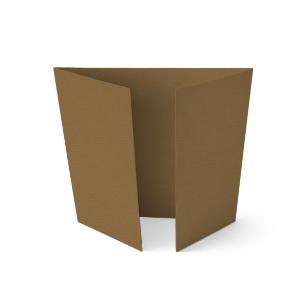 Altarfalz-Karte quadratisch (14,8x14,8cm) 210g/m² in struktur walnuss