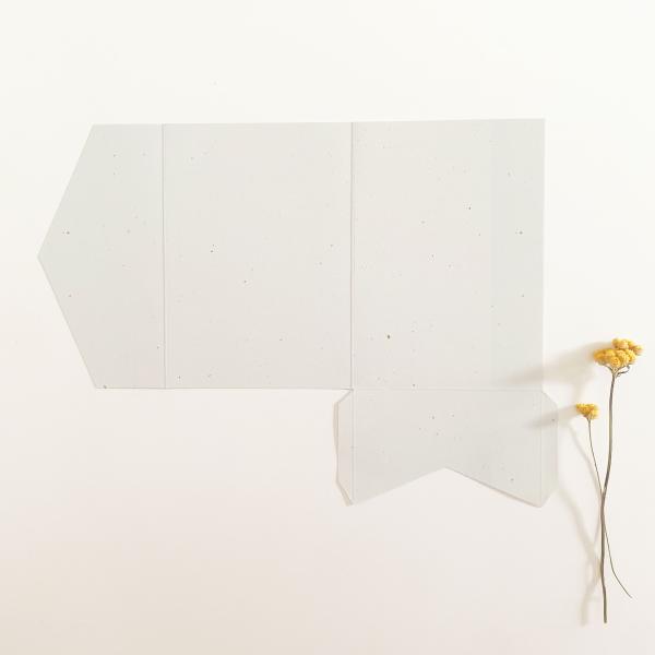 Pocketfold-Karte B6 Recycling "Wollweiss" Exklusiv Line