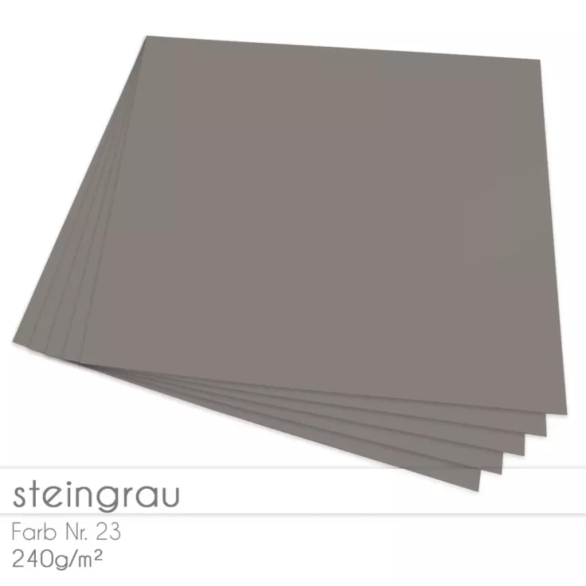 Cardstock "Premium" 12"x12"  240g/m² (30,5 x 30,5cm) in steingrau