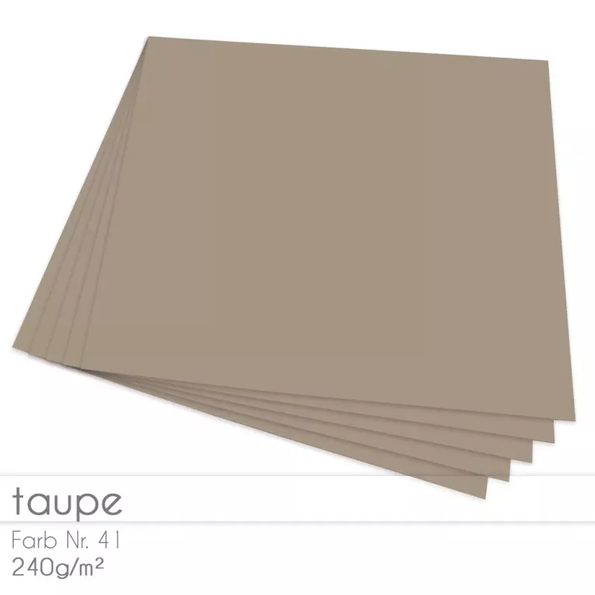 Cardstock "Premium" 12"x12"  240g/m² (30,5 x 30,5cm) in taupe