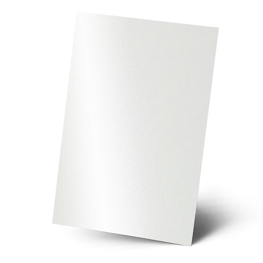 Karte - Einlegekarte DIN A5 300g/m² in metallic polarweiss