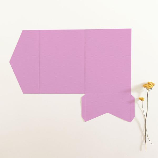 Pocketfold-Karte B6 Struktur-Karton "Struktur Blütenrosa" Exklusiv Line