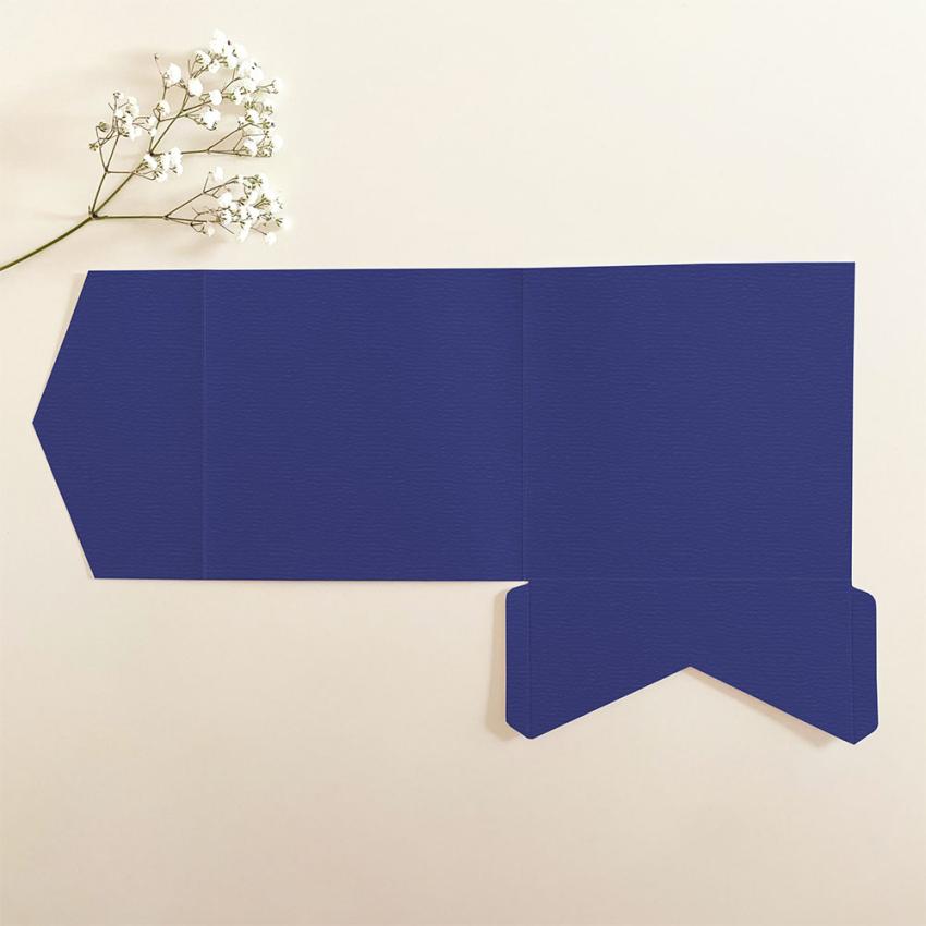 Pocketfold-Karte Quadrat (15x15) Struktur-Karton "Struktur Dunkelviolett" Exklusiv Line